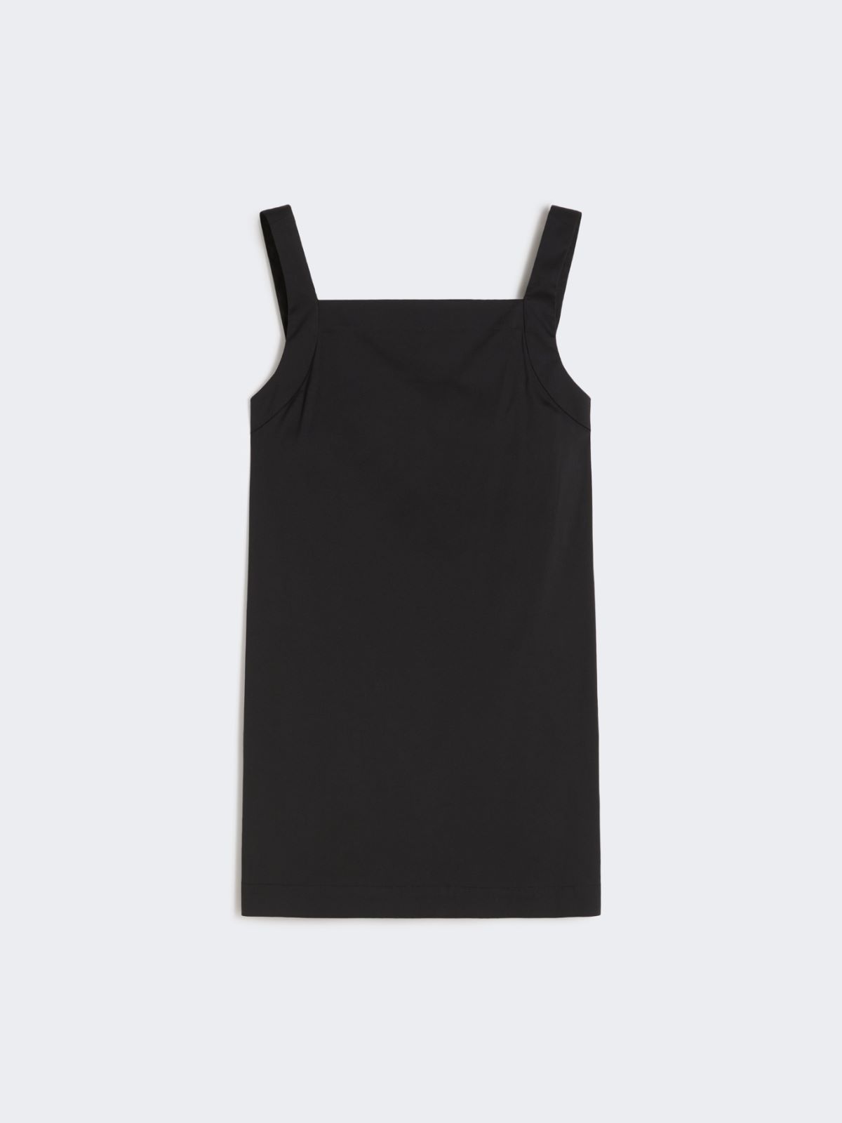 Lejący top z elastycznej popeliny - CZARNY - 5