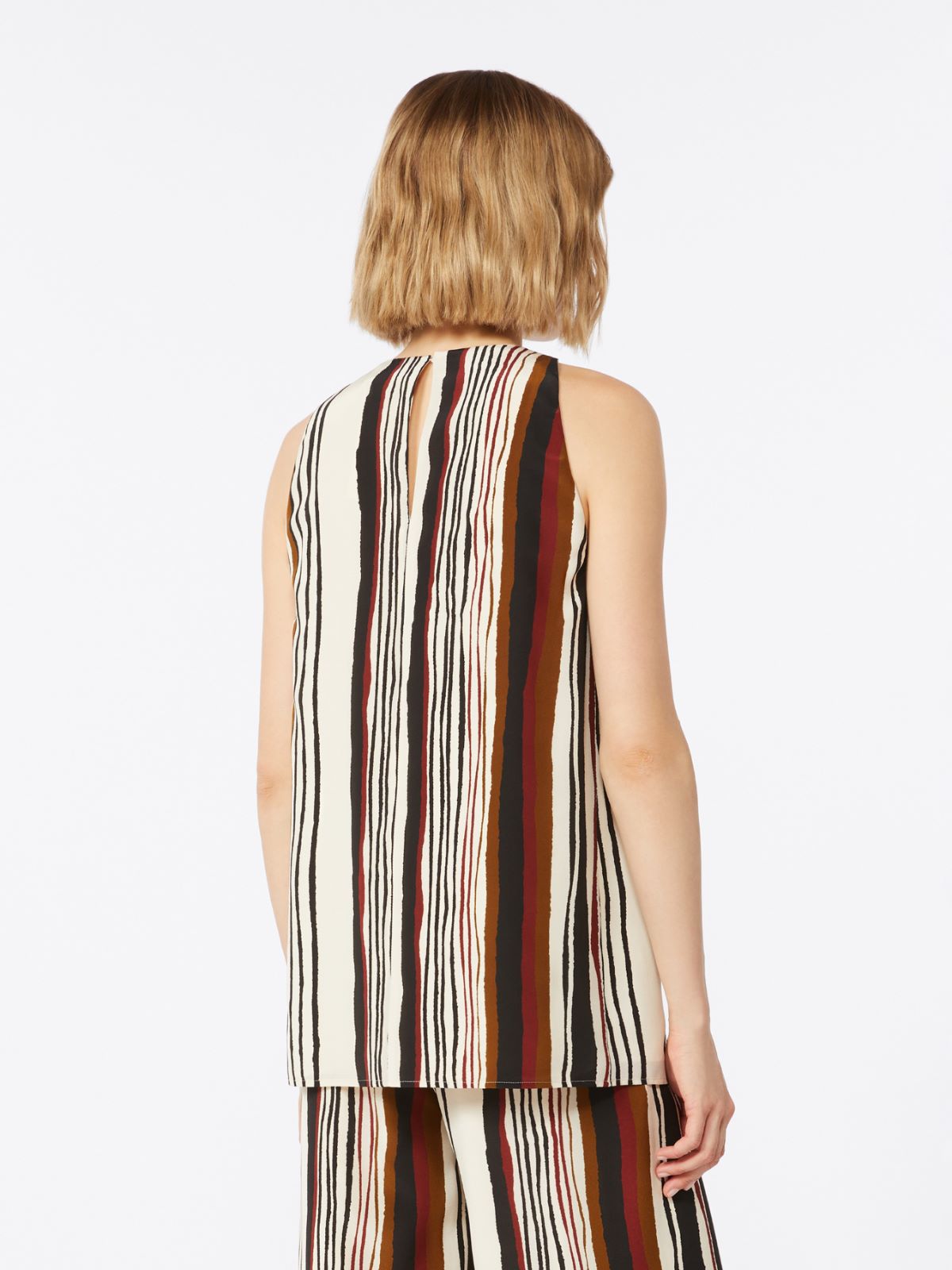 Printed silk crêpe de chine top - BRICK RED - Max Mara - 9