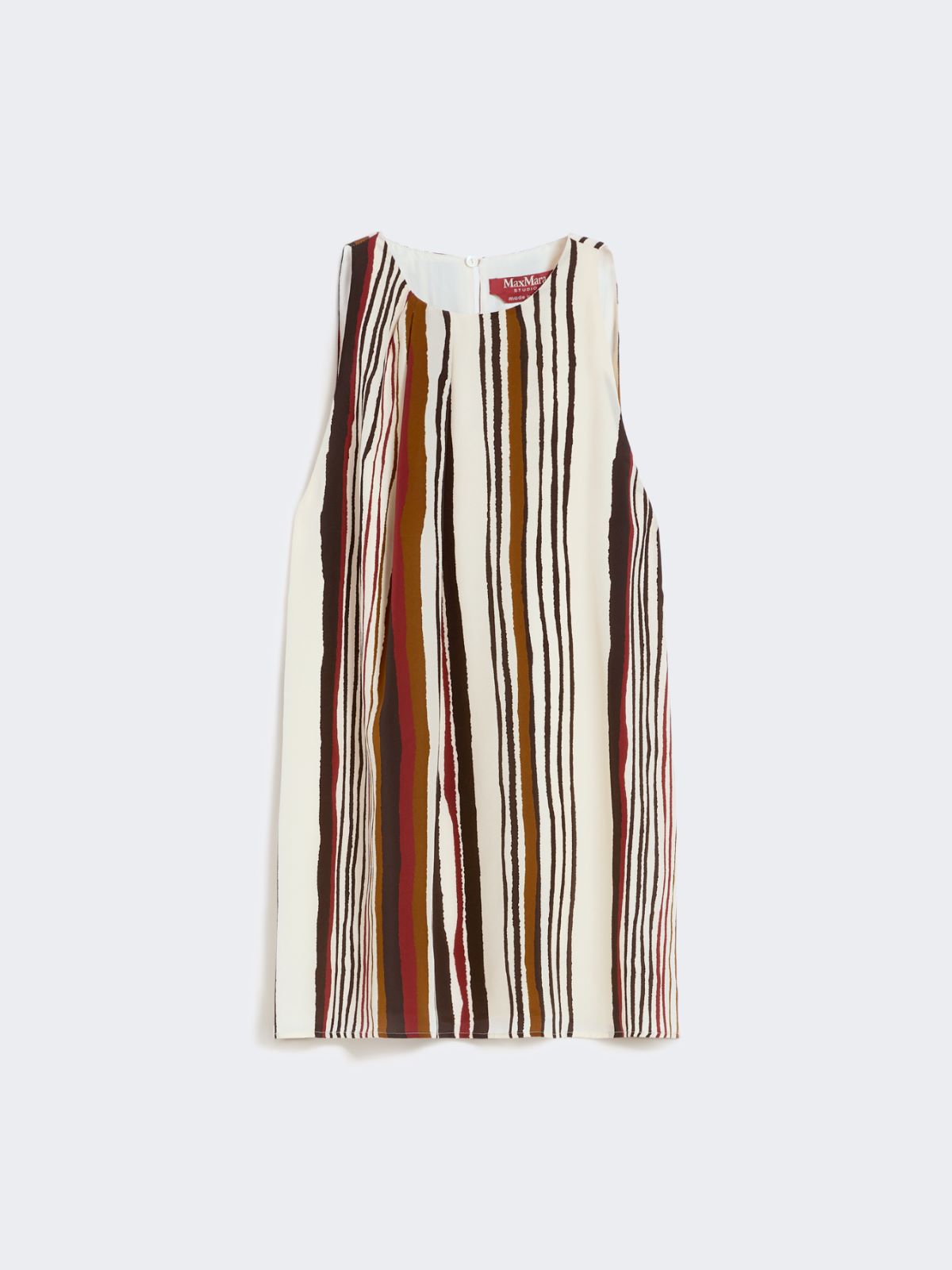 Printed silk crêpe de chine top - BRICK RED - Max Mara - 9