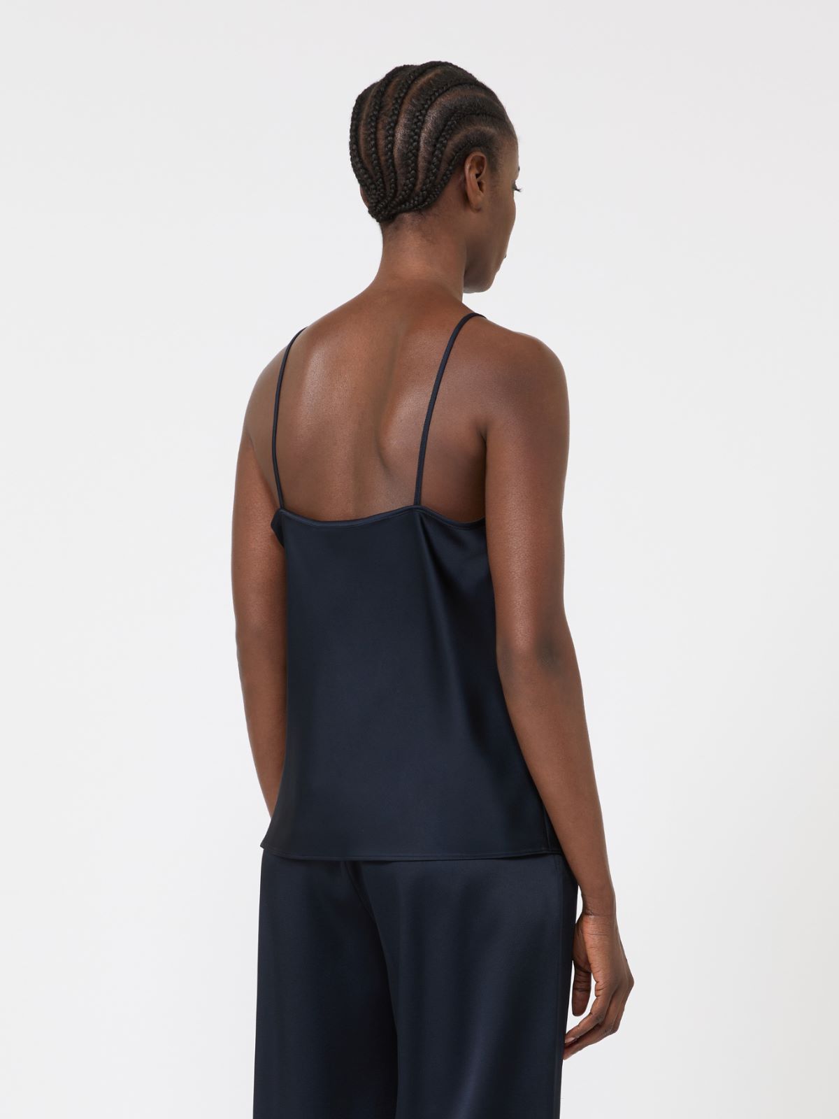 Slip-Top aus Envers-Satin - NACHTBLAU - Max Mara - 4