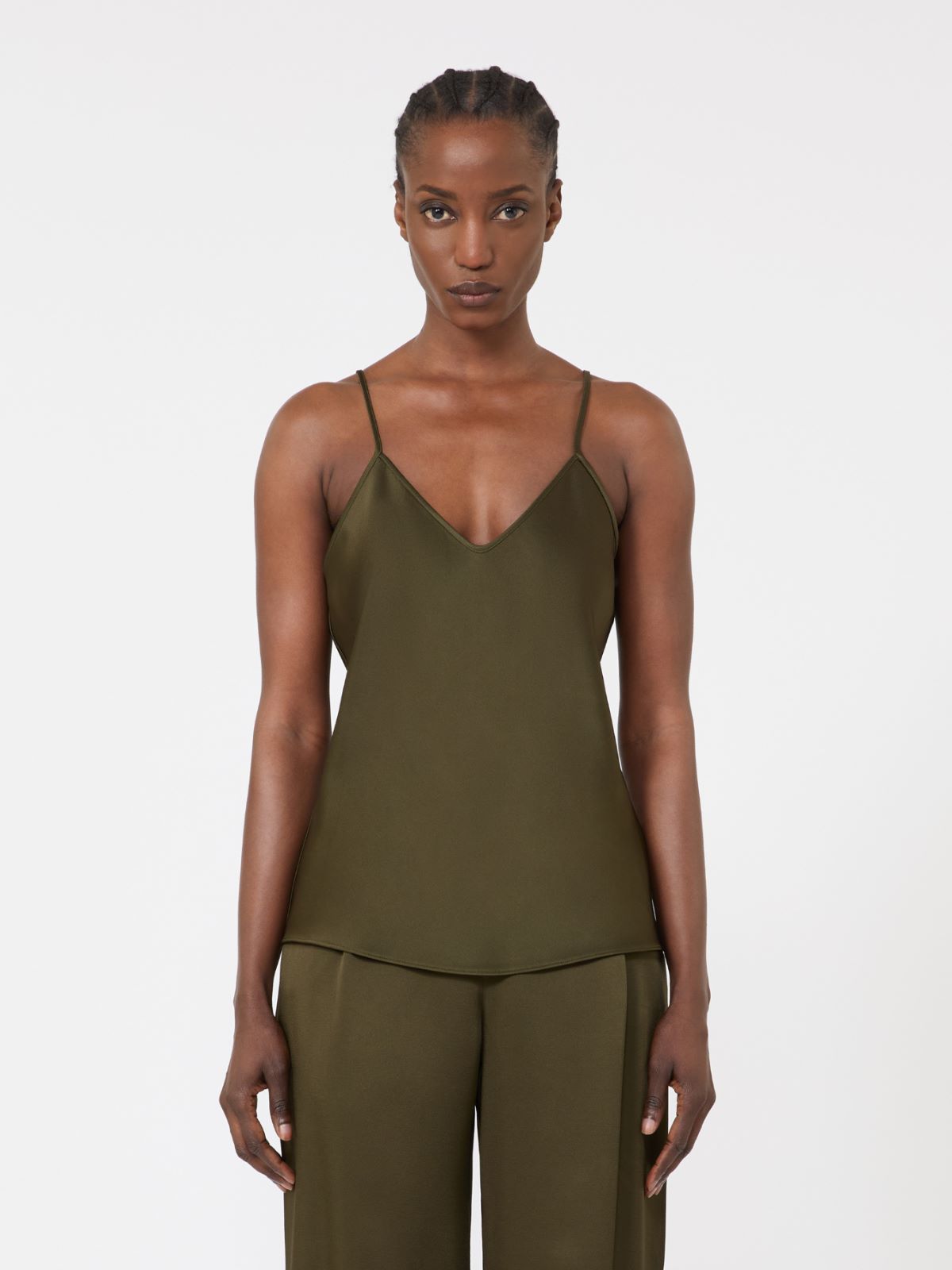 Slip-Top aus Envers-Satin - MOOSGRUEN - Max Mara - 4