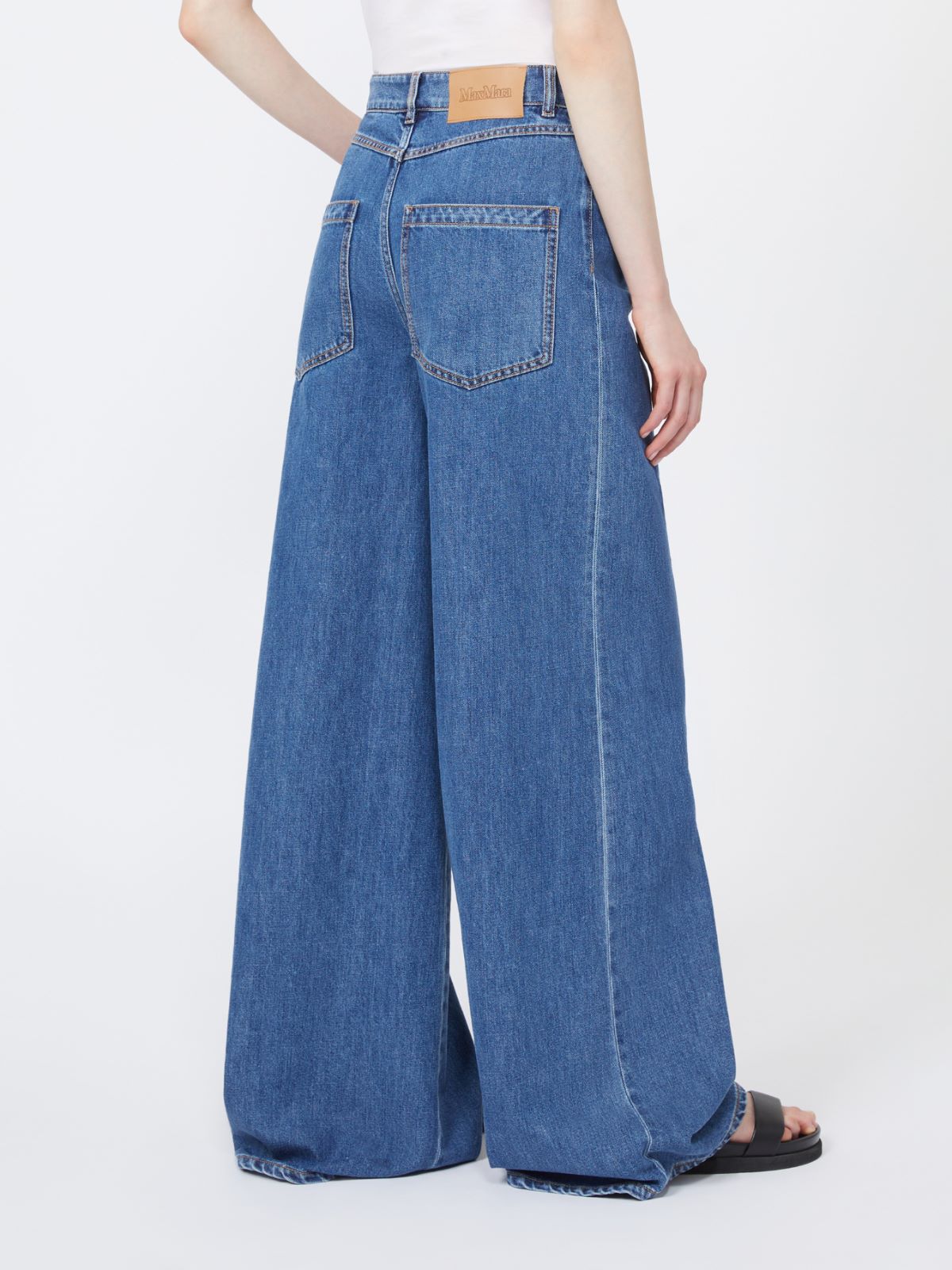 Straight-fit cotton denim jeans - NAVY - 3