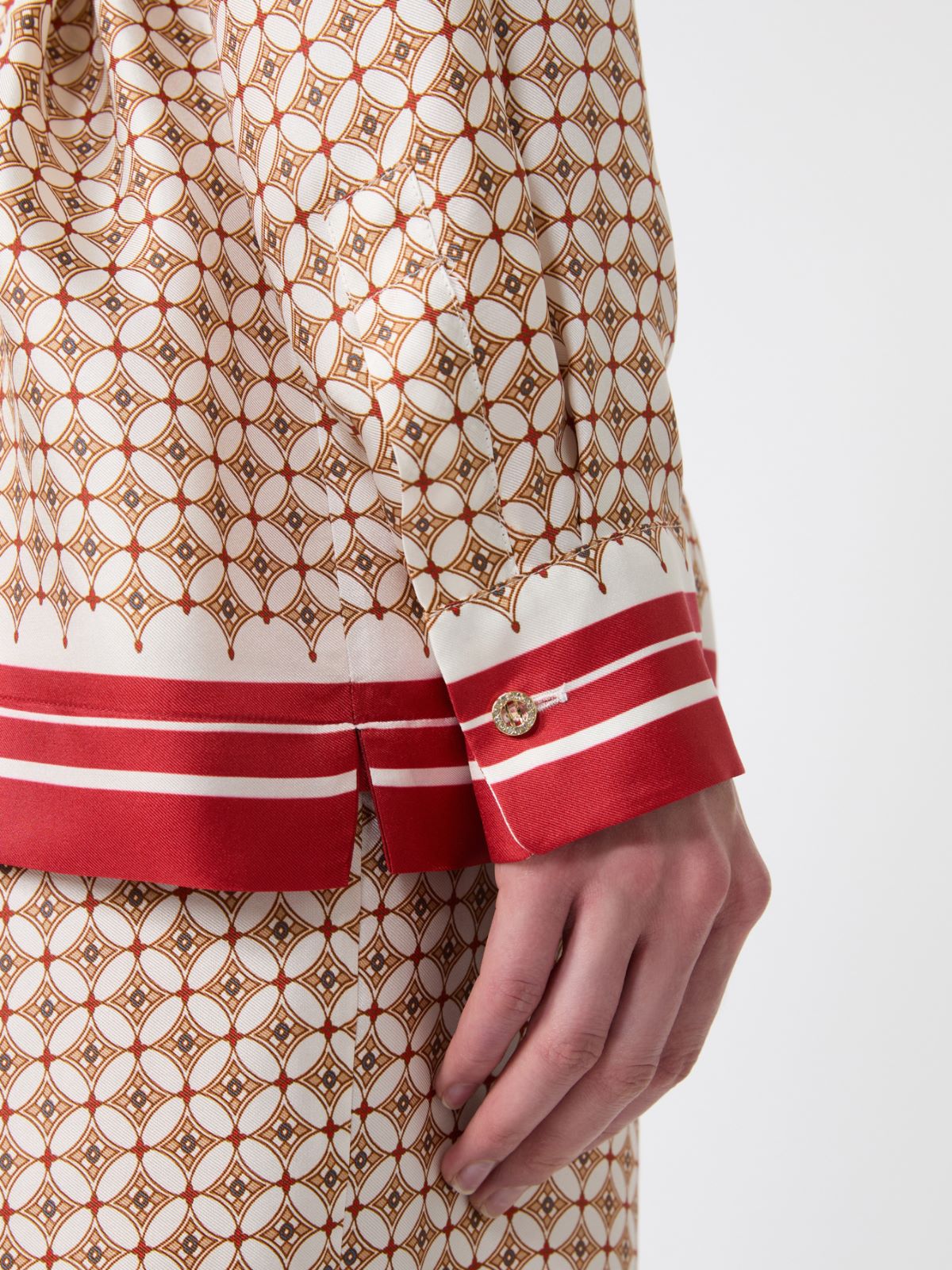 Printed silk shirt - RED - Max Mara - 6