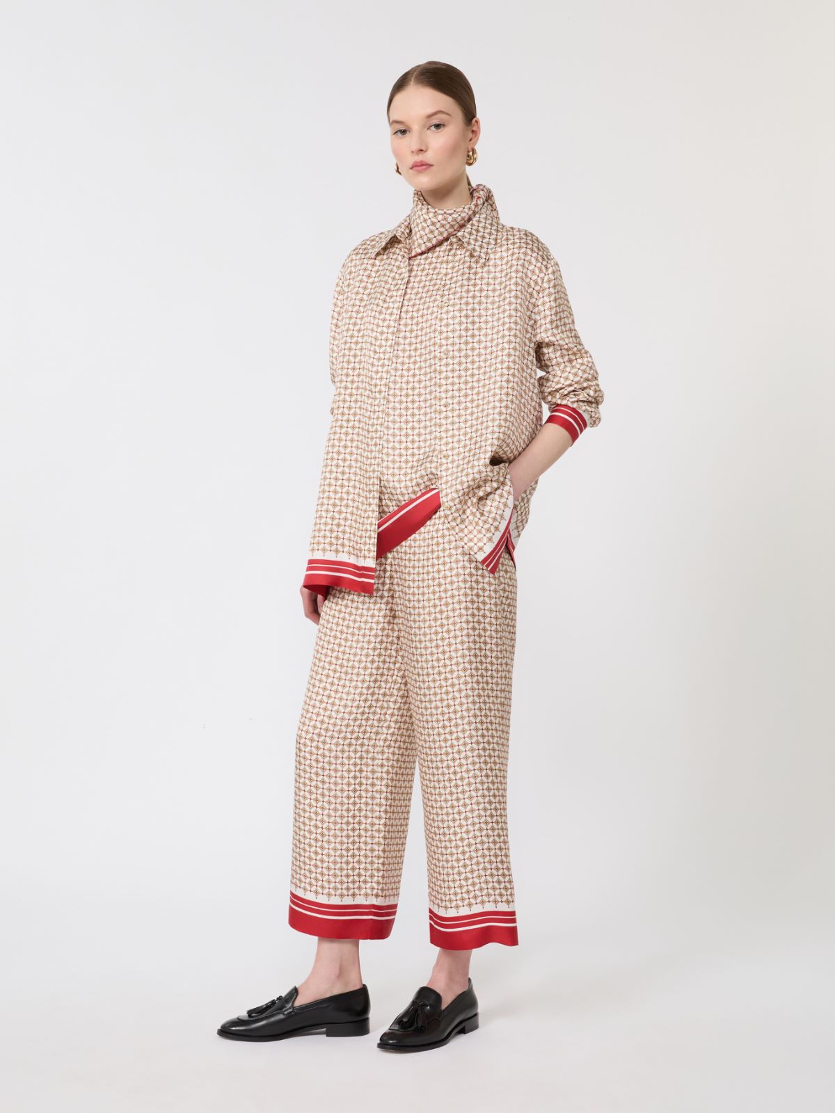 Printed silk shirt - RED - Max Mara