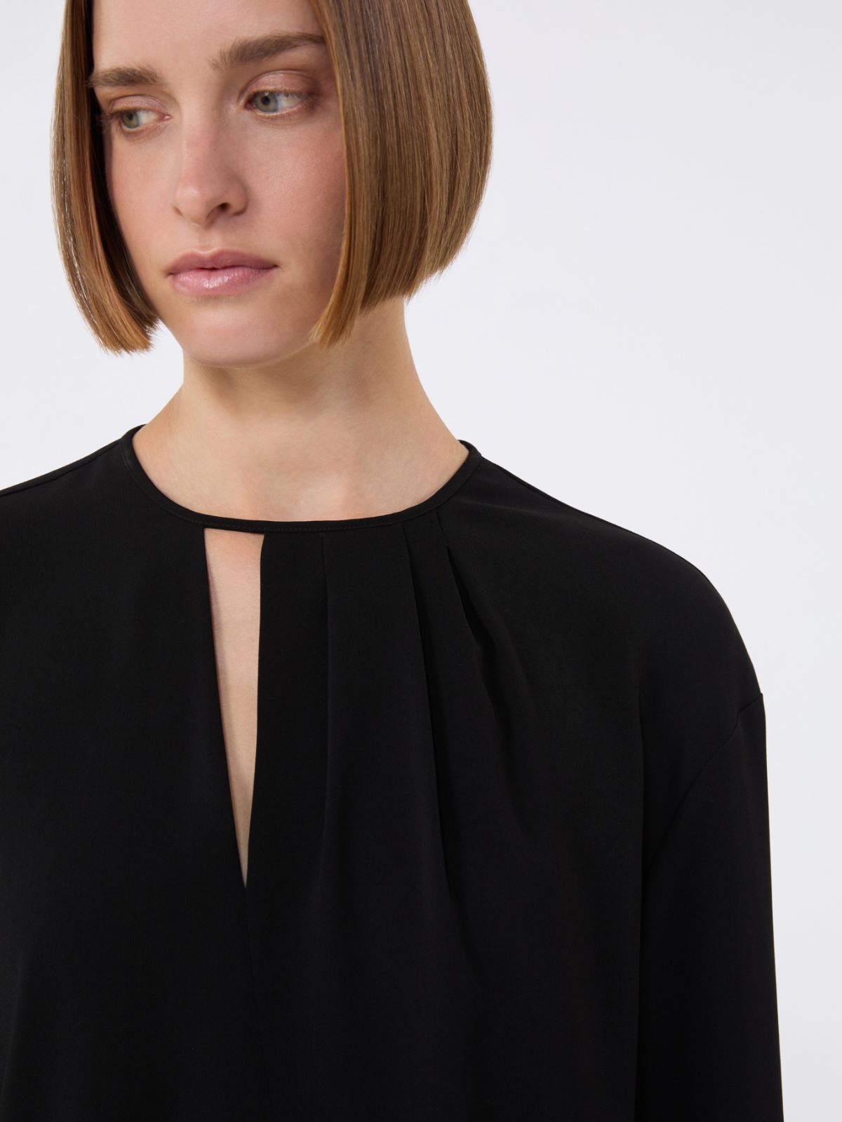 Lightweight cady blouse - BLACK - Max Mara - 6
