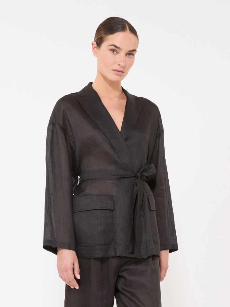 [ファット] ラミー ガーゼ  ジャケット - BLACK - 2