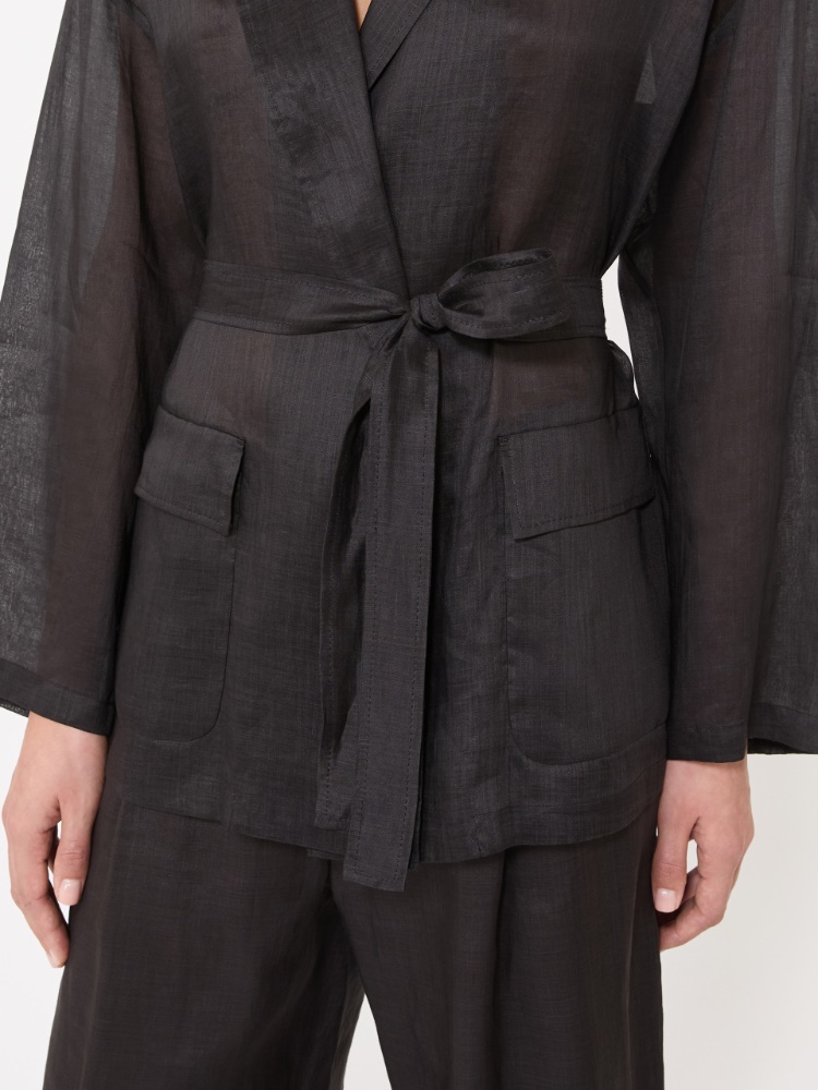 [ファット] ラミー ガーゼ  ジャケット - BLACK - 4