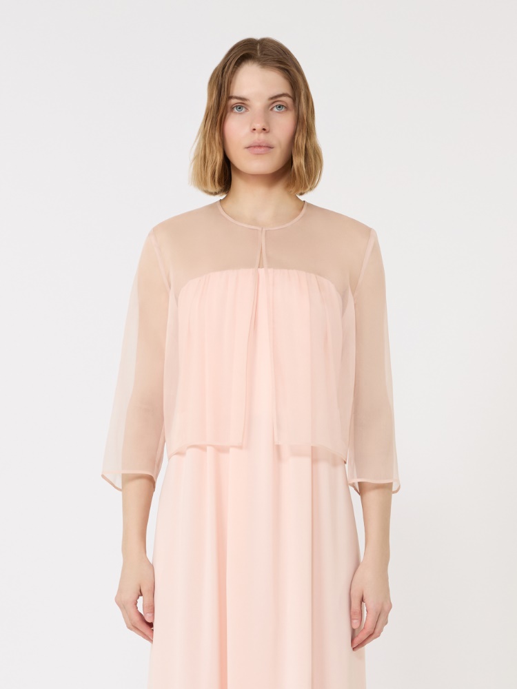 Silk organza cropped jacket - POWDER - Max Mara - 2