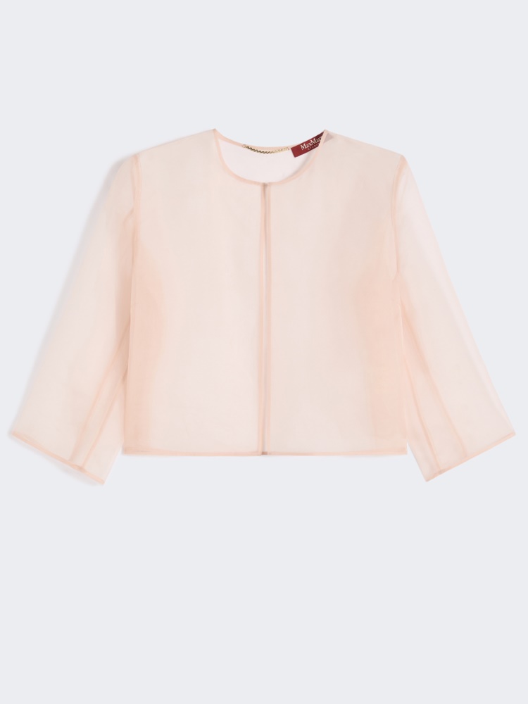 Silk organza cropped jacket - POWDER - Max Mara - 4