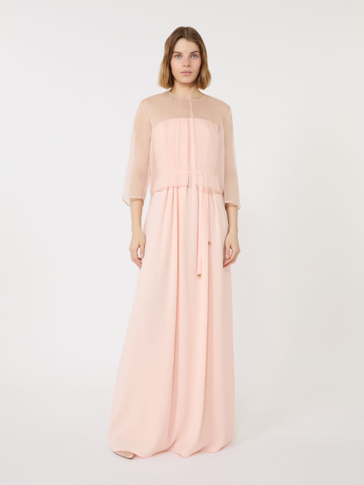 Silk organza cropped jacket - POWDER - Max Mara