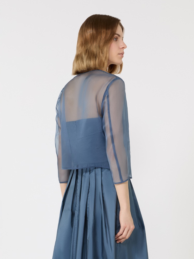 Silk organza cropped jacket - AVIO - Max Mara - 3