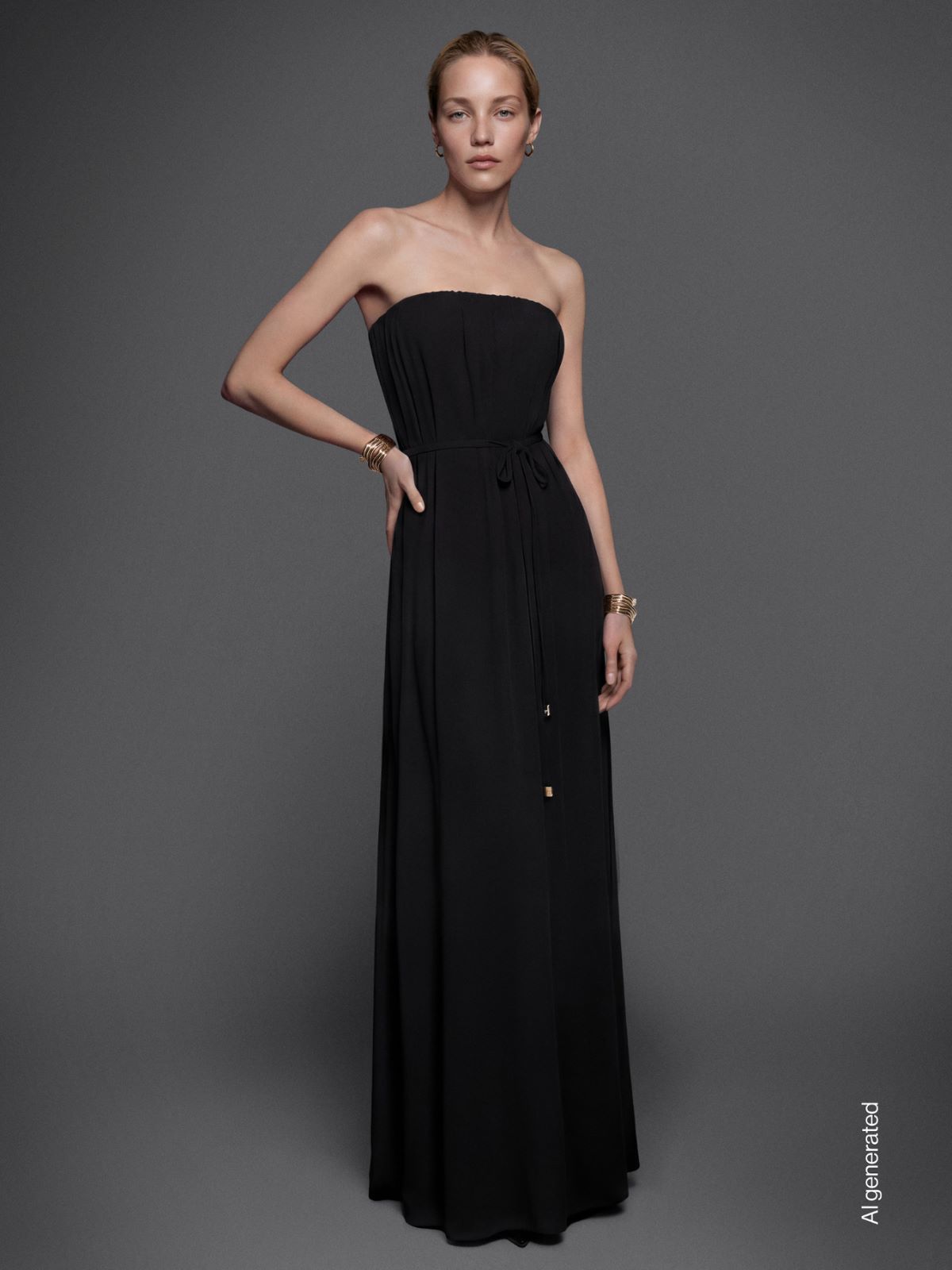 Cady bustier dress - BLACK