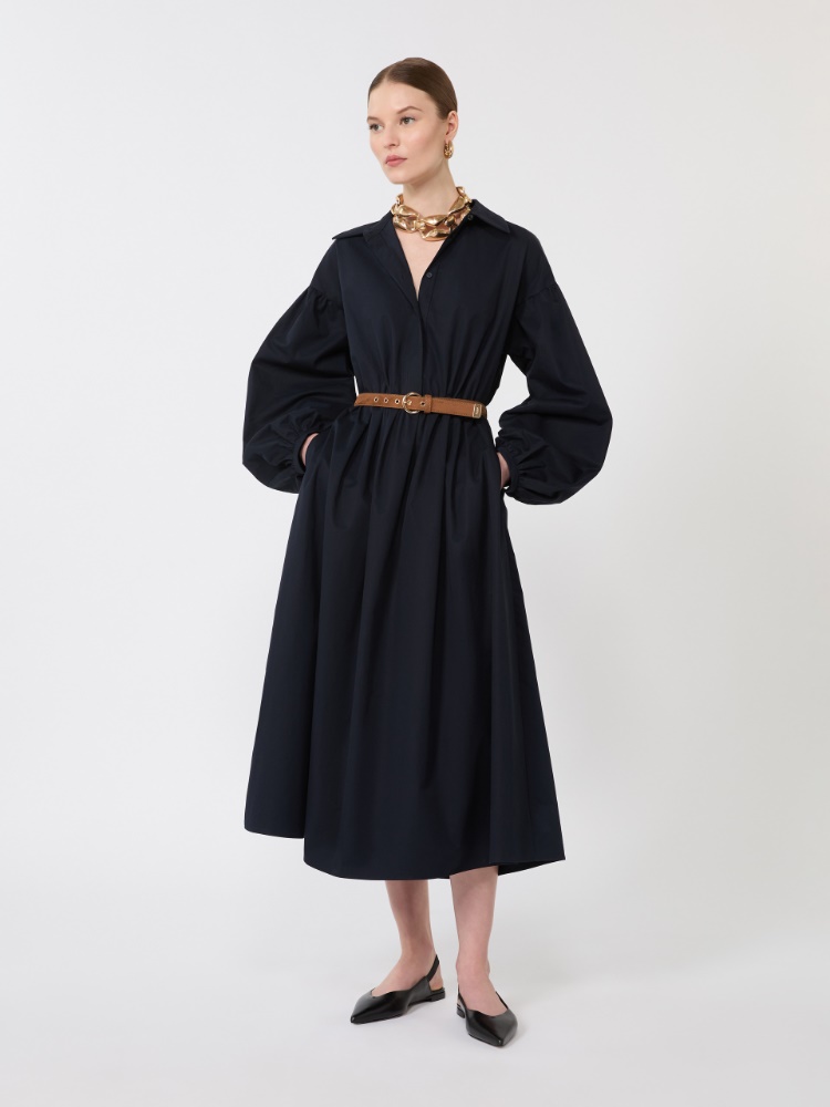 Cotton shirt dress - NAVY - Max Mara