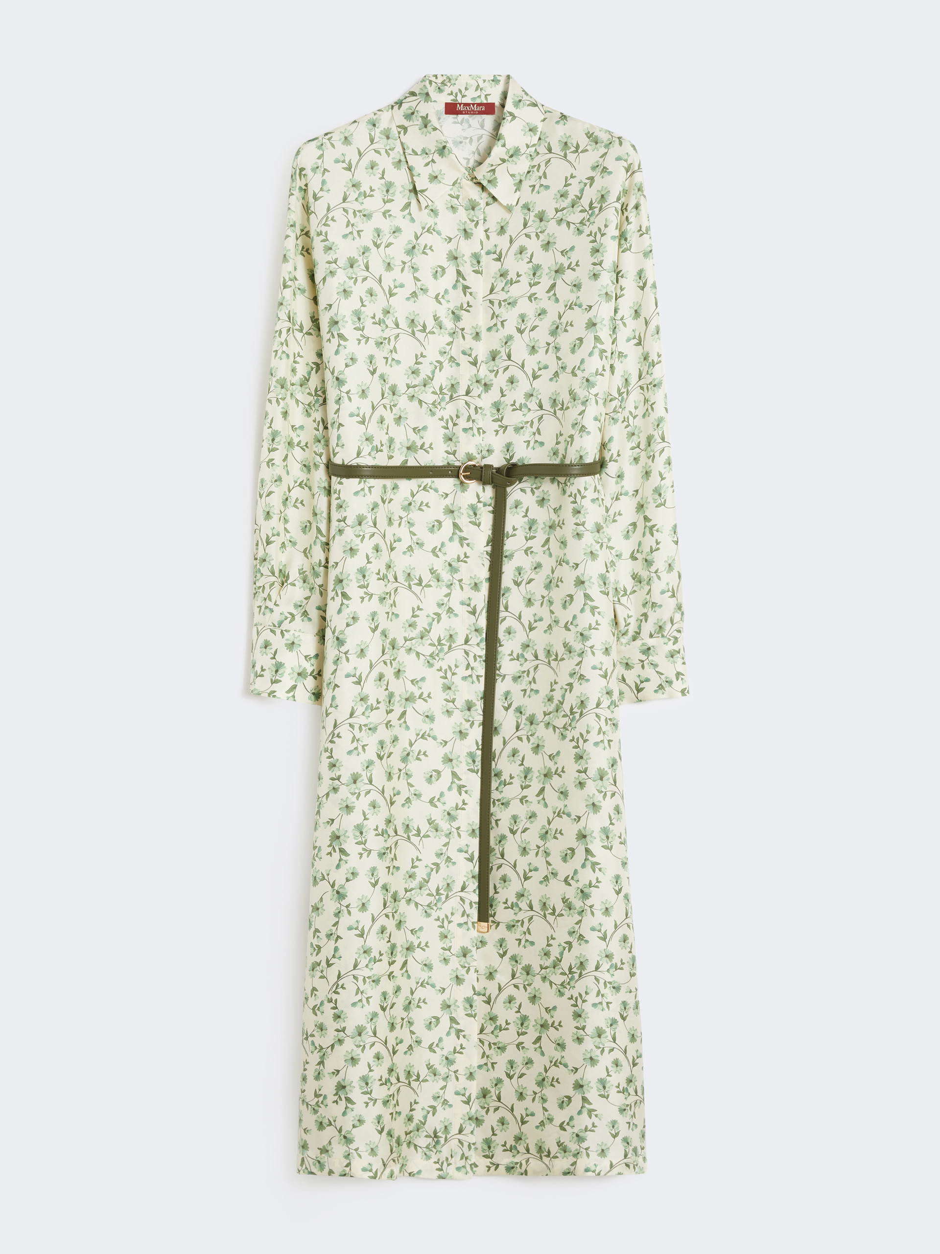 Printed silk twill dress - IVORY - Max Mara - 5