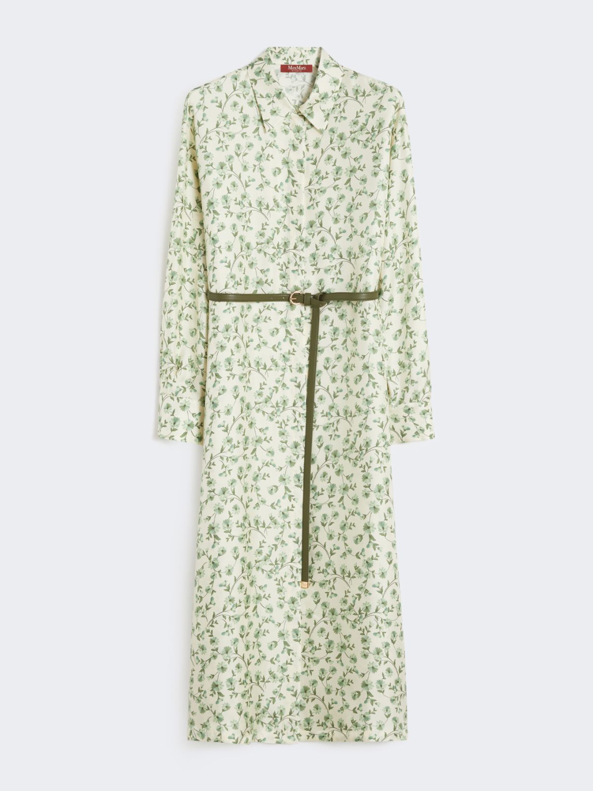 Printed silk twill dress - IVORY - Max Mara - 9