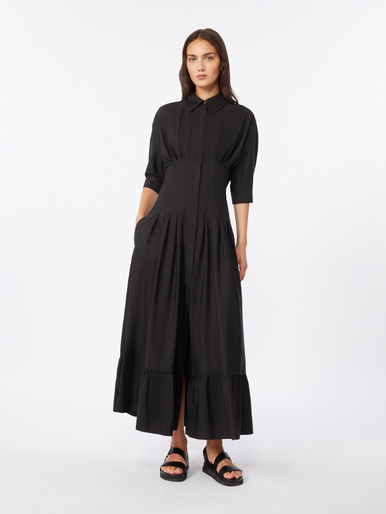Robe en popeline de coton - NOIR - 2