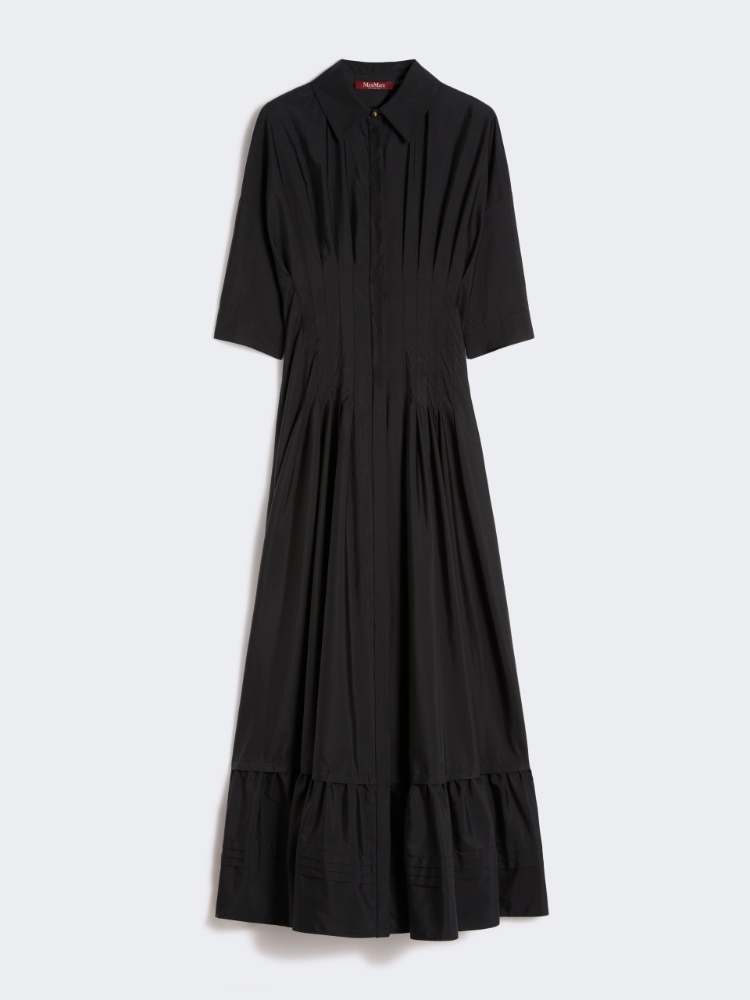Robe en popeline de coton - NOIR