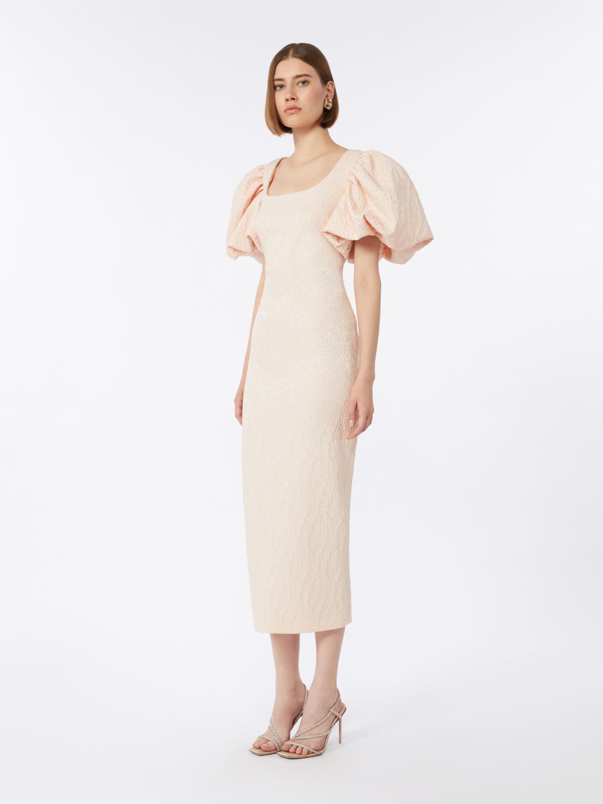 Long jacquard cloque dress - POWDER - Max Mara
