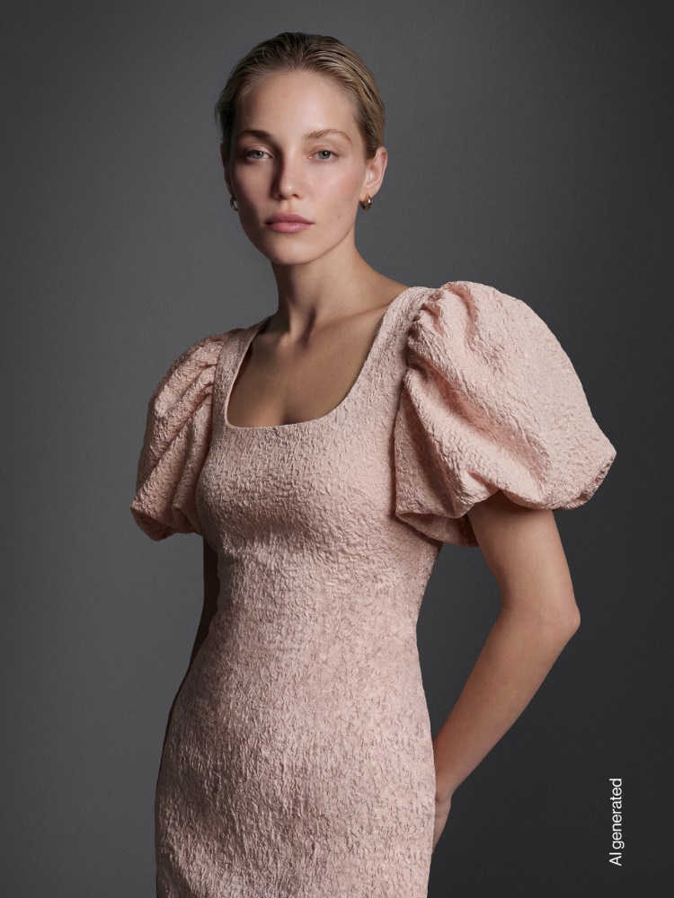 Long jacquard cloque dress + POWDER - Max Mara