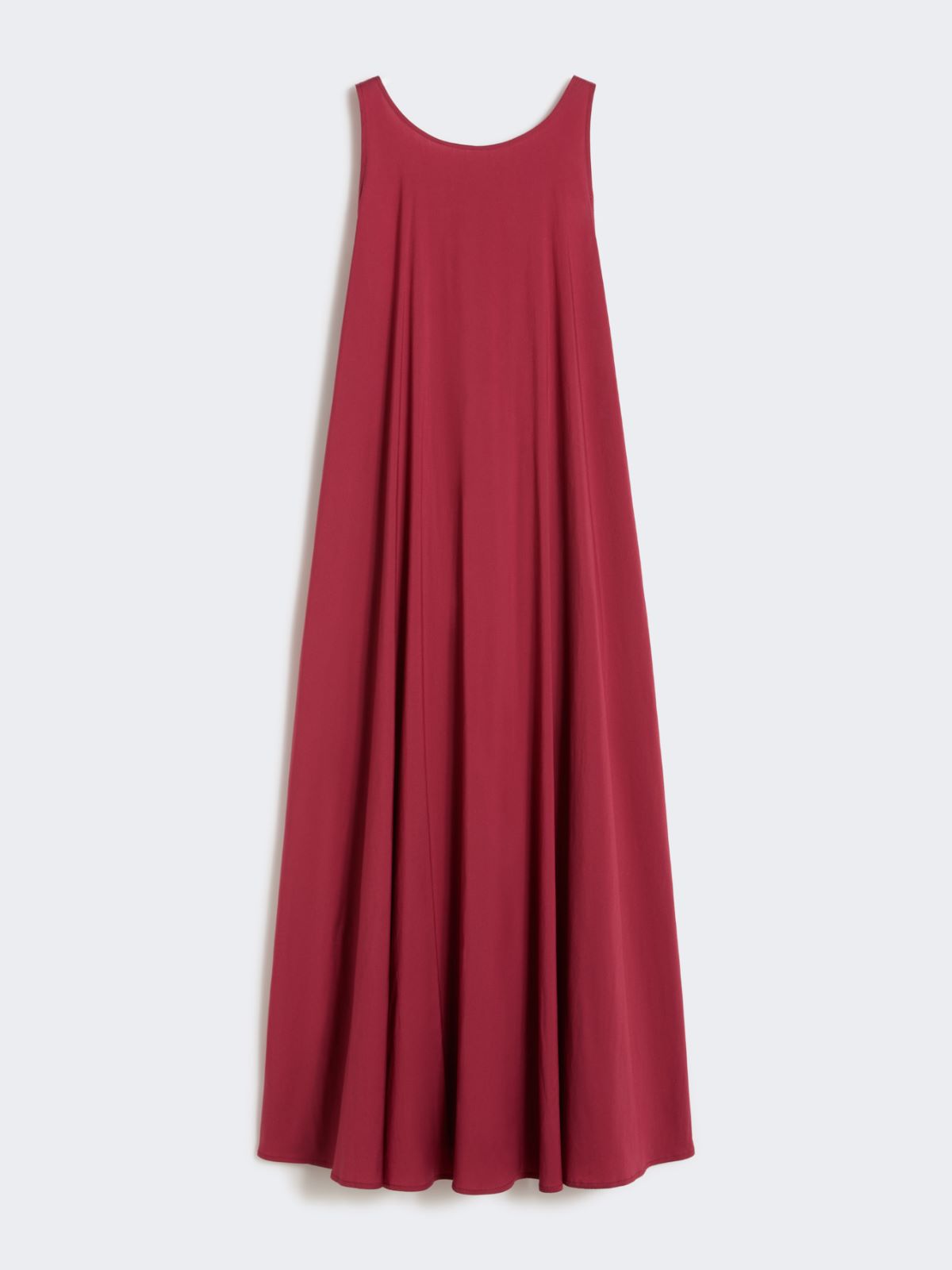 Flared stretch poplin dress - GERANIUM - 4