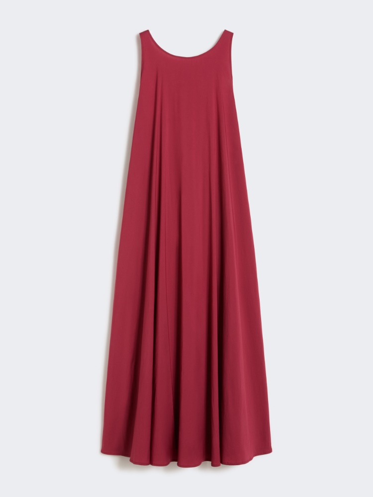 Flared stretch poplin dress - GERANIUM - 4