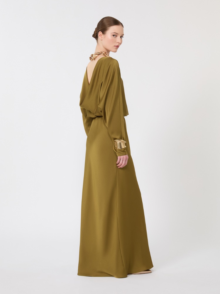 Lightweight satin dress - KAKI - Max Mara