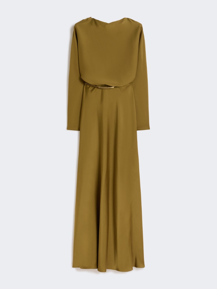 Lightweight satin dress - KAKI - Max Mara