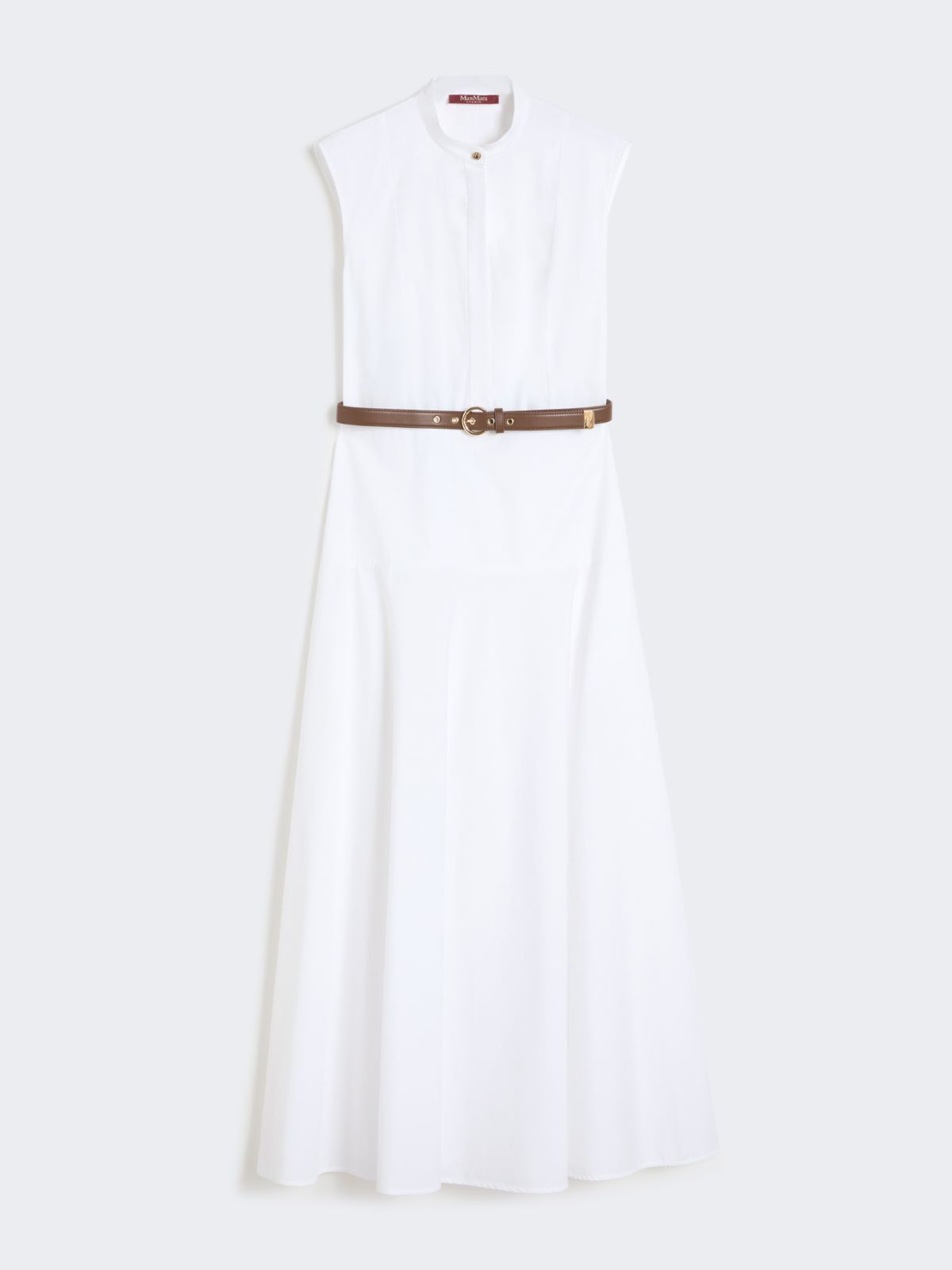Cotton poplin circle dress - OPTICAL WHITE - Max Mara - 9