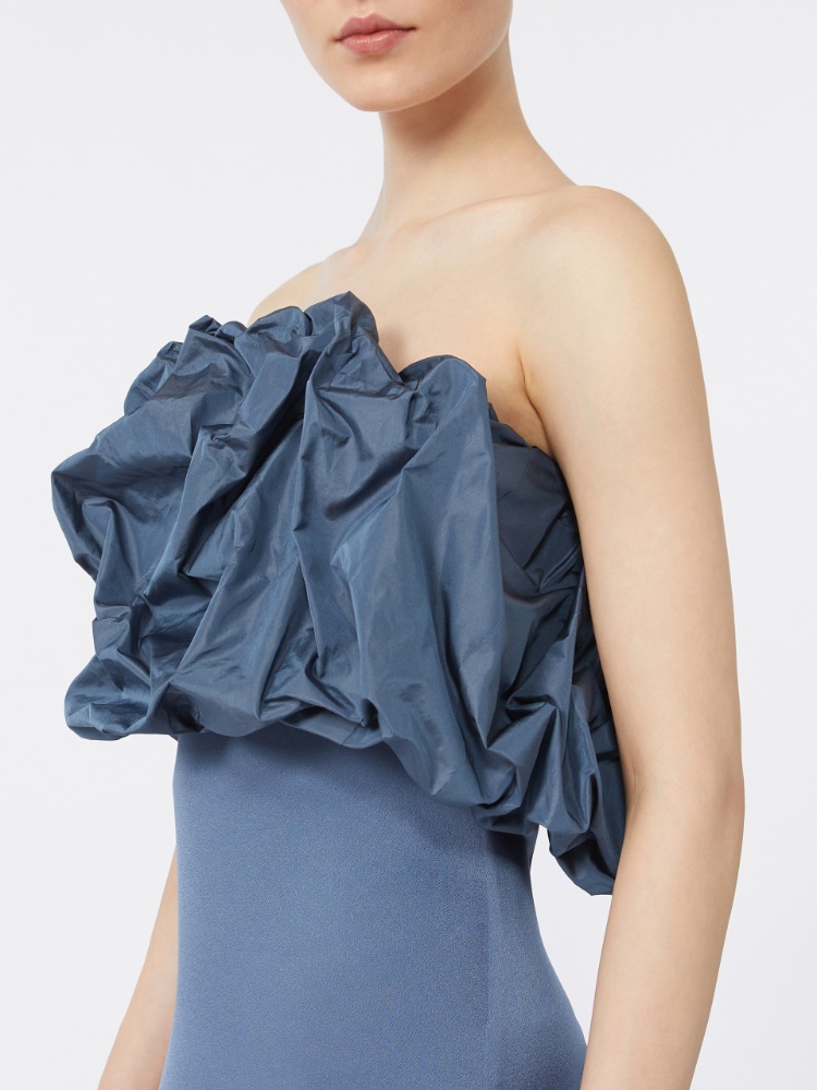 Satin and taffeta bustier dress - AVIO - 4