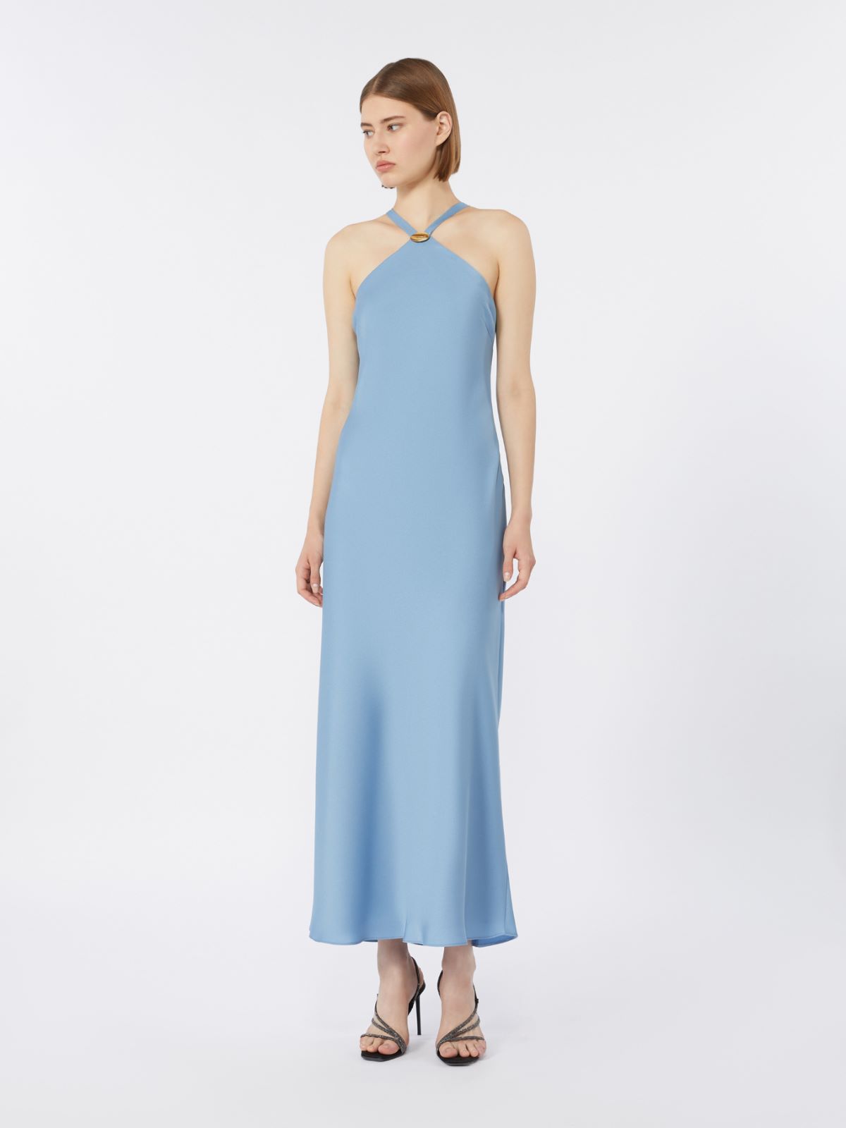 Lightweight satin dress - LIGHT BLUE - Max Mara - 9