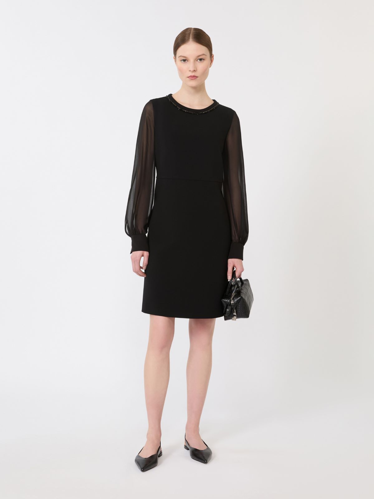 Robe de cocktail en cady - NOIR - Max Mara