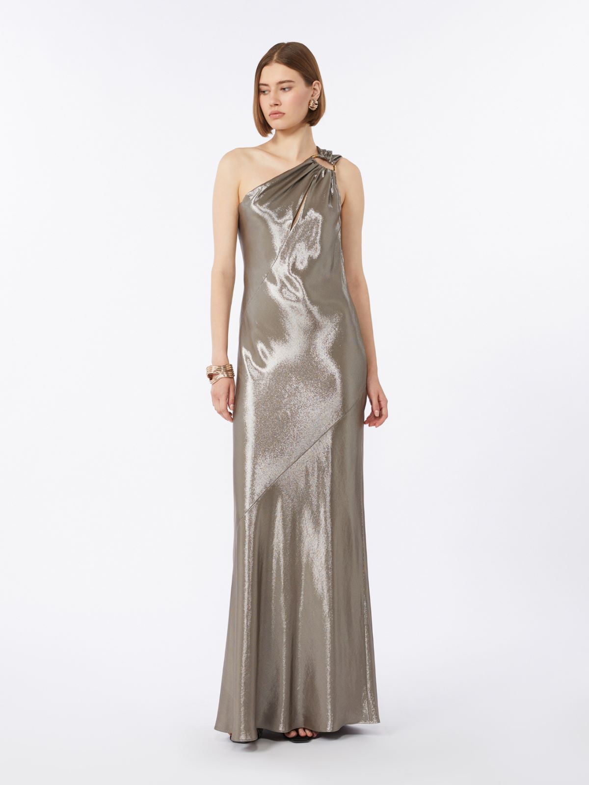 Lamé one-shoulder dress - MUD
