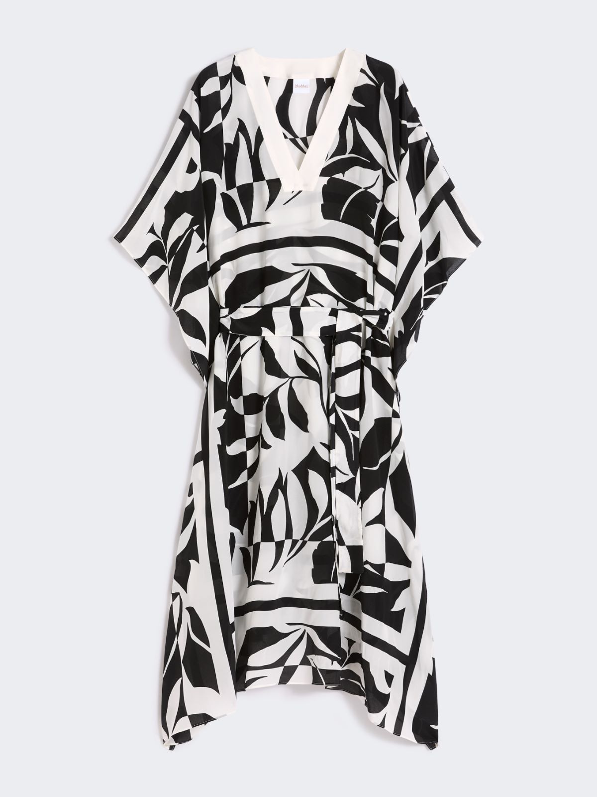 Oversized printed silk dress - BLACK - Max Mara - 5