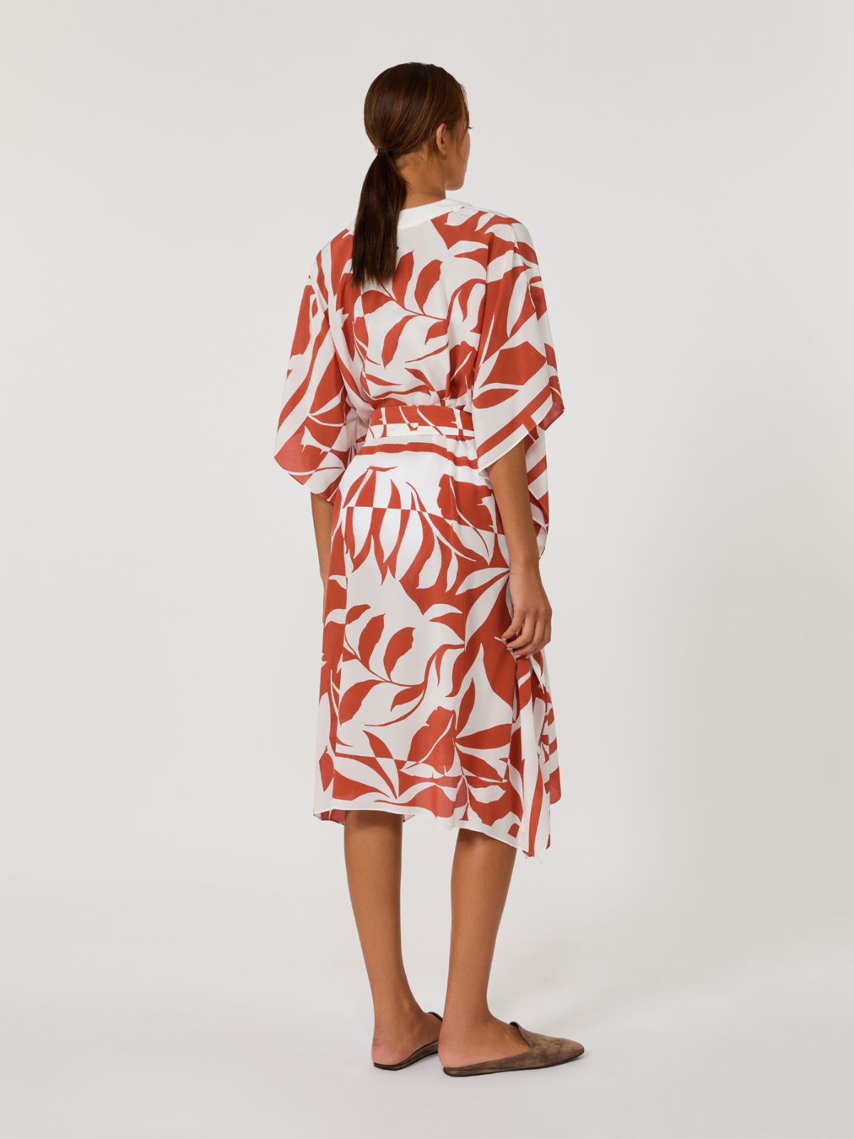 Oversized printed silk dress - RUST - Max Mara - 3