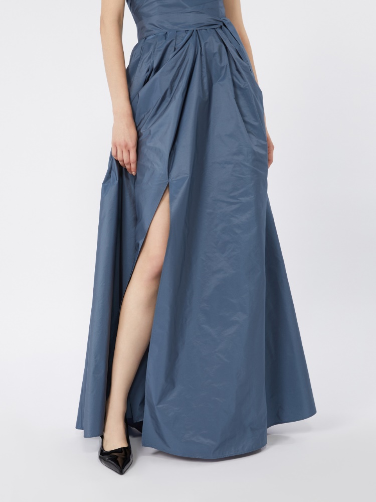 Robe bustier en taffetas - GRIS BLEU - Max Mara - 5