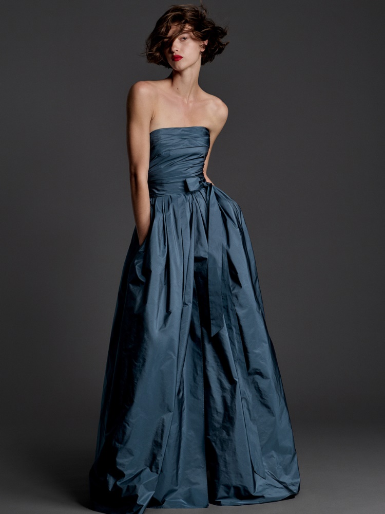 Robe bustier en taffetas + GRIS BLEU - Max Mara