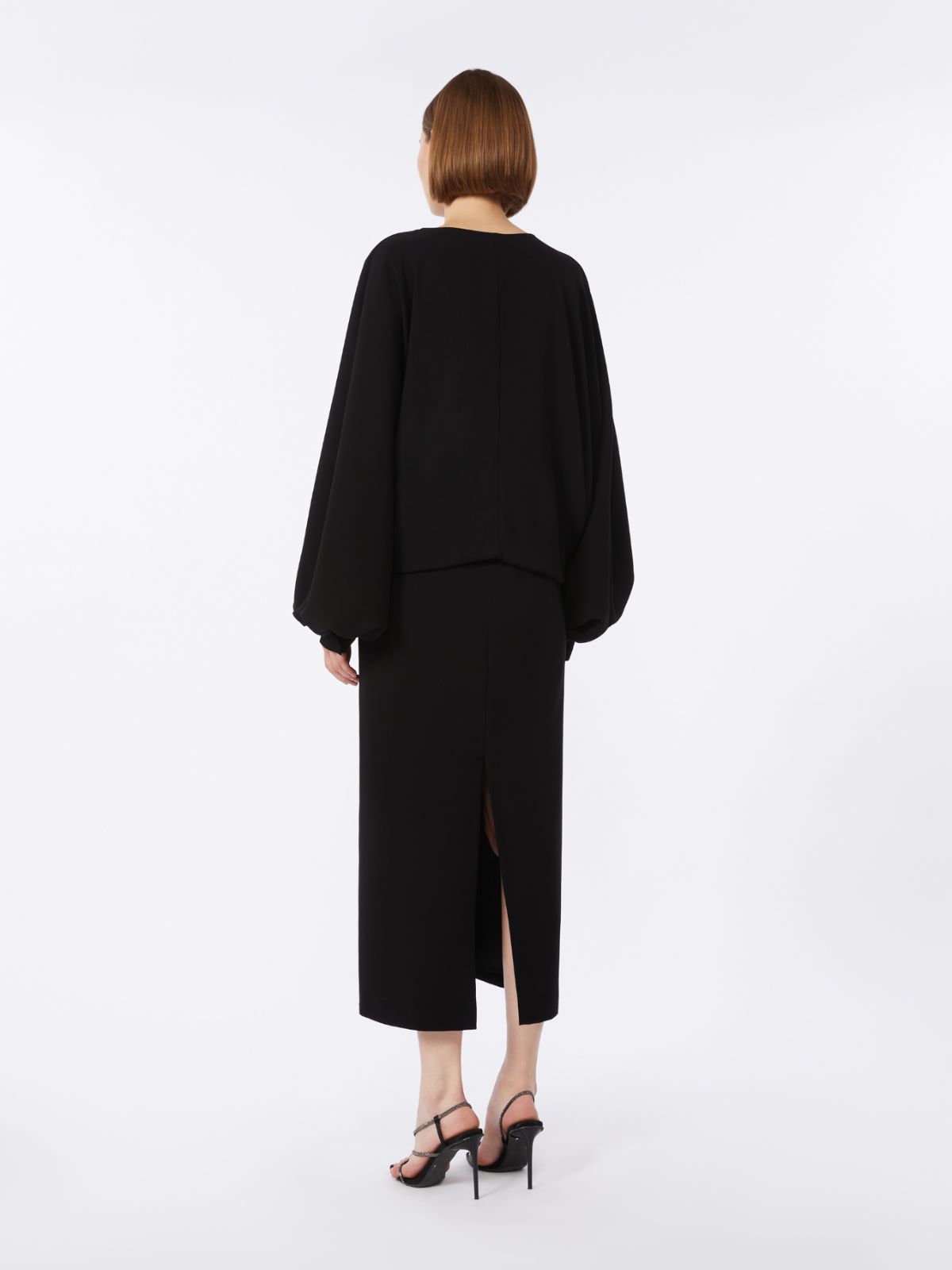 Leichtes Kleid aus Cady - SCHWARZ - Max Mara - 9