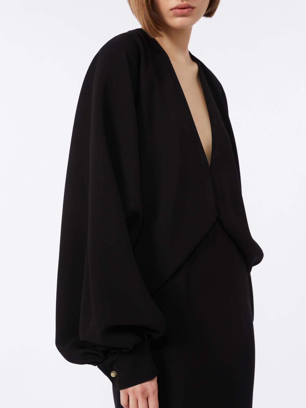 Leichtes Kleid aus Cady - SCHWARZ - Max Mara - 9