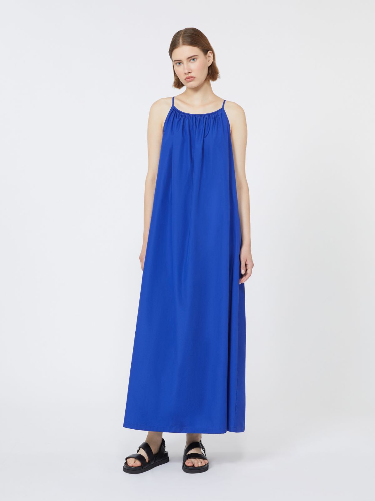 Cotton poplin dress - NAVY - Max Mara - 11