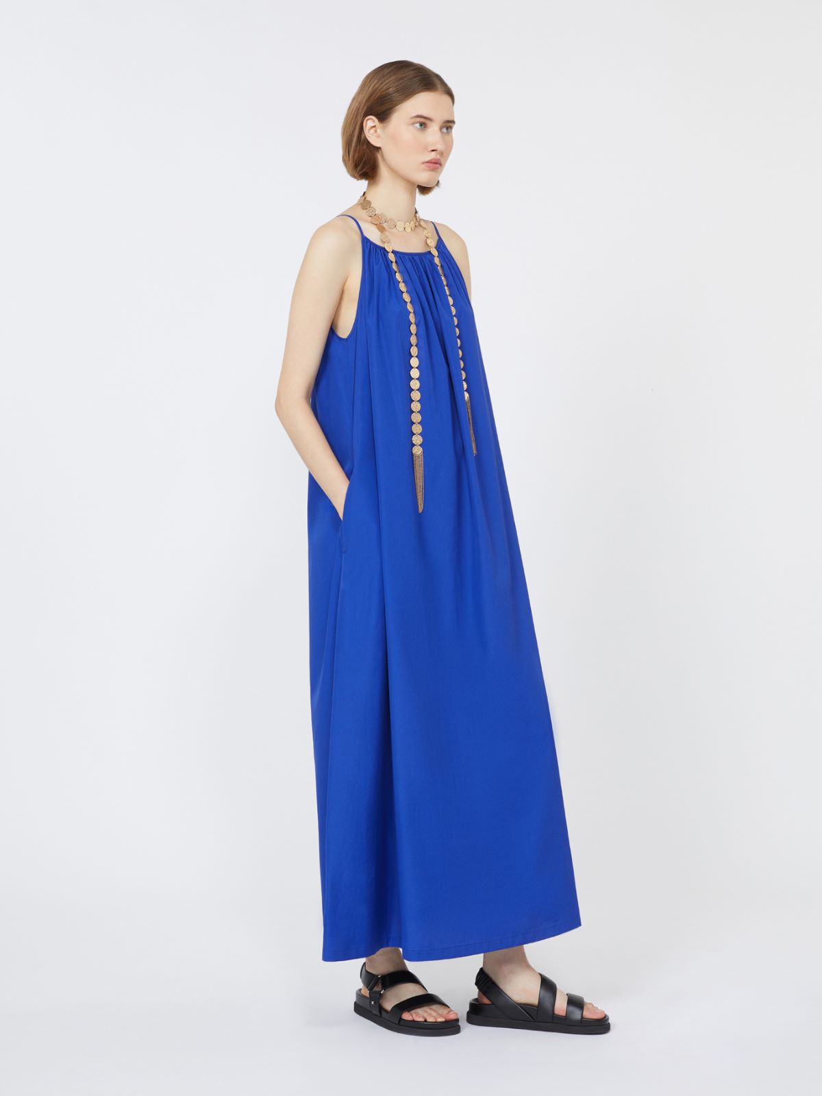 Cotton poplin dress - NAVY - Max Mara - 11