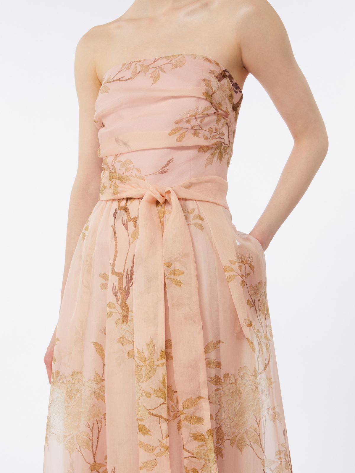 Printed silk organza dress - POWDER - Max Mara - 4