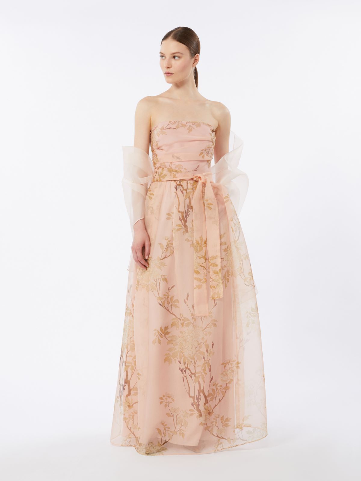 Printed silk organza dress - POWDER - Max Mara