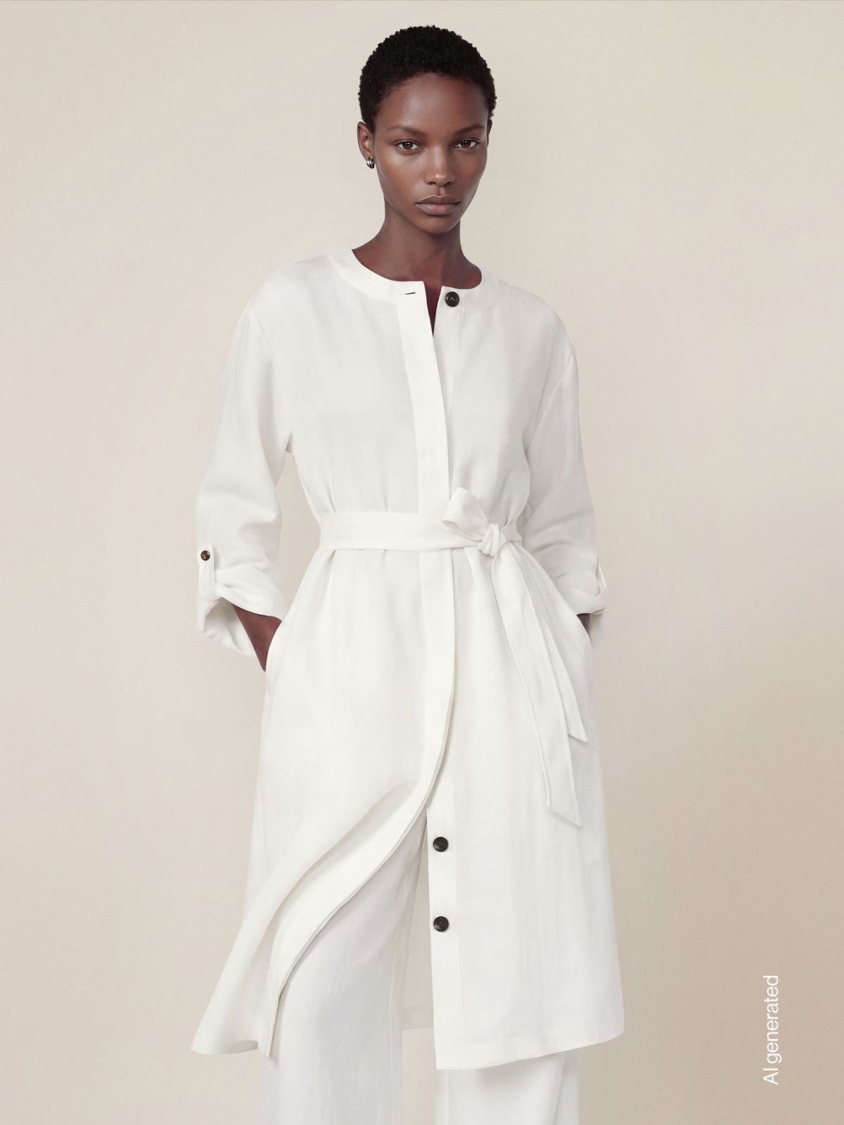 Faded linen dress + NATURAL - Max Mara