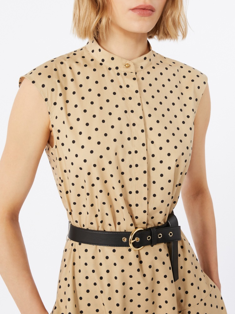 Printed poplin shirt dress - COLONIAL - 4
