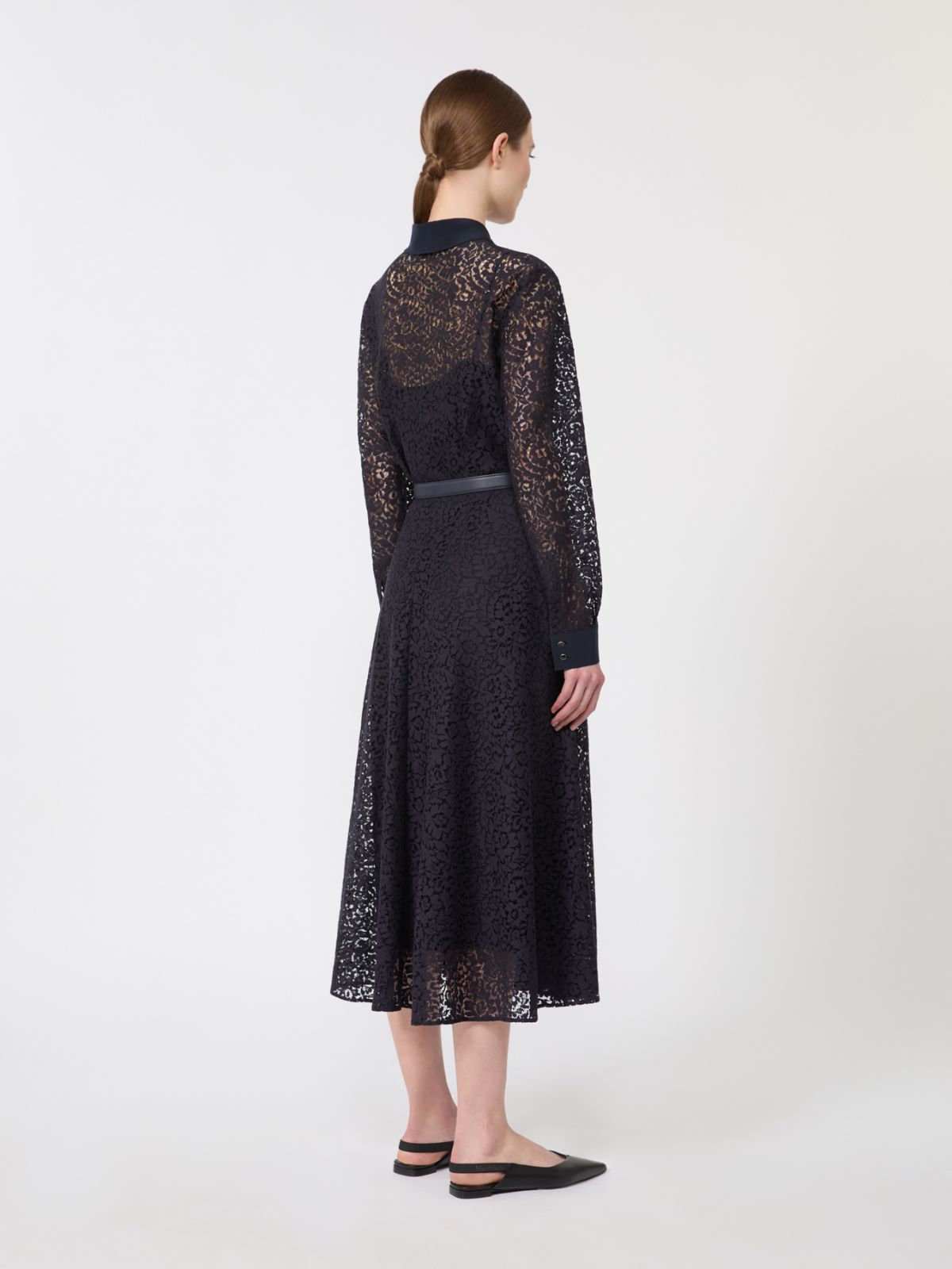 Lace shirt dress - NAVY - Max Mara - 6