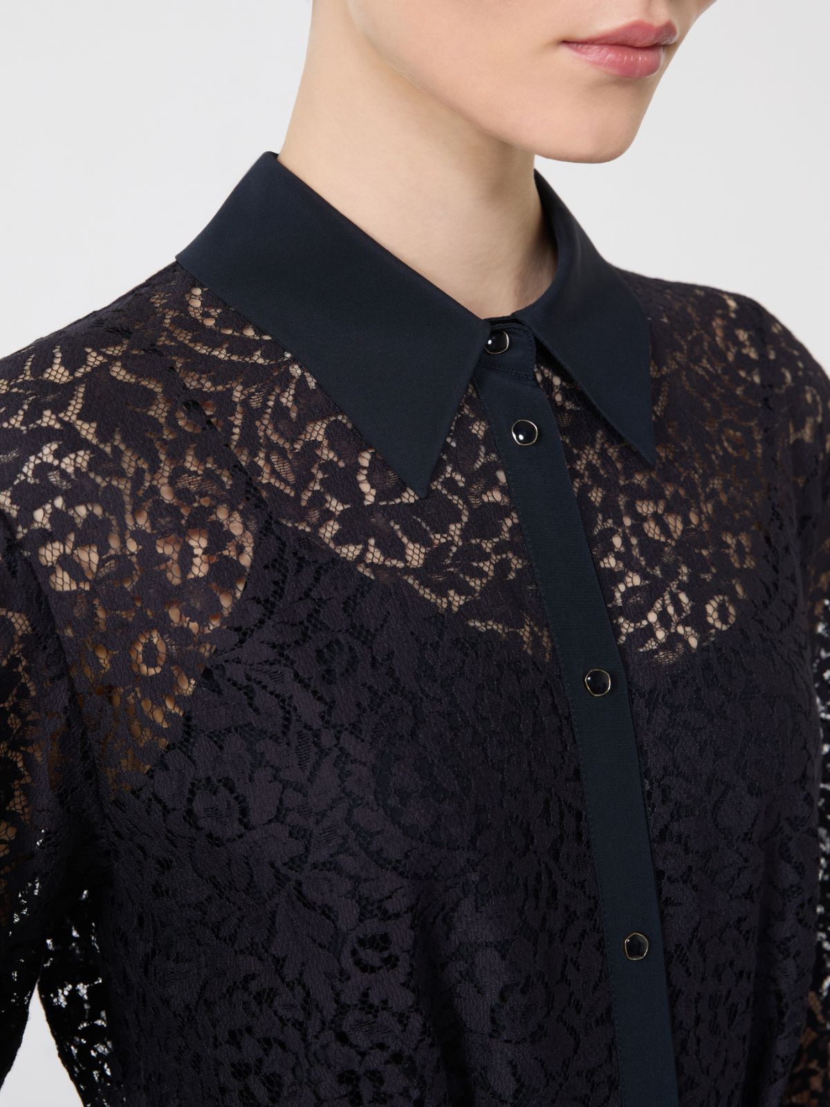Lace shirt dress - NAVY - Max Mara - 6