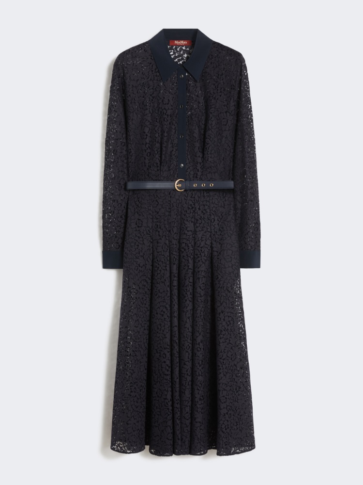 Lace shirt dress - NAVY - Max Mara