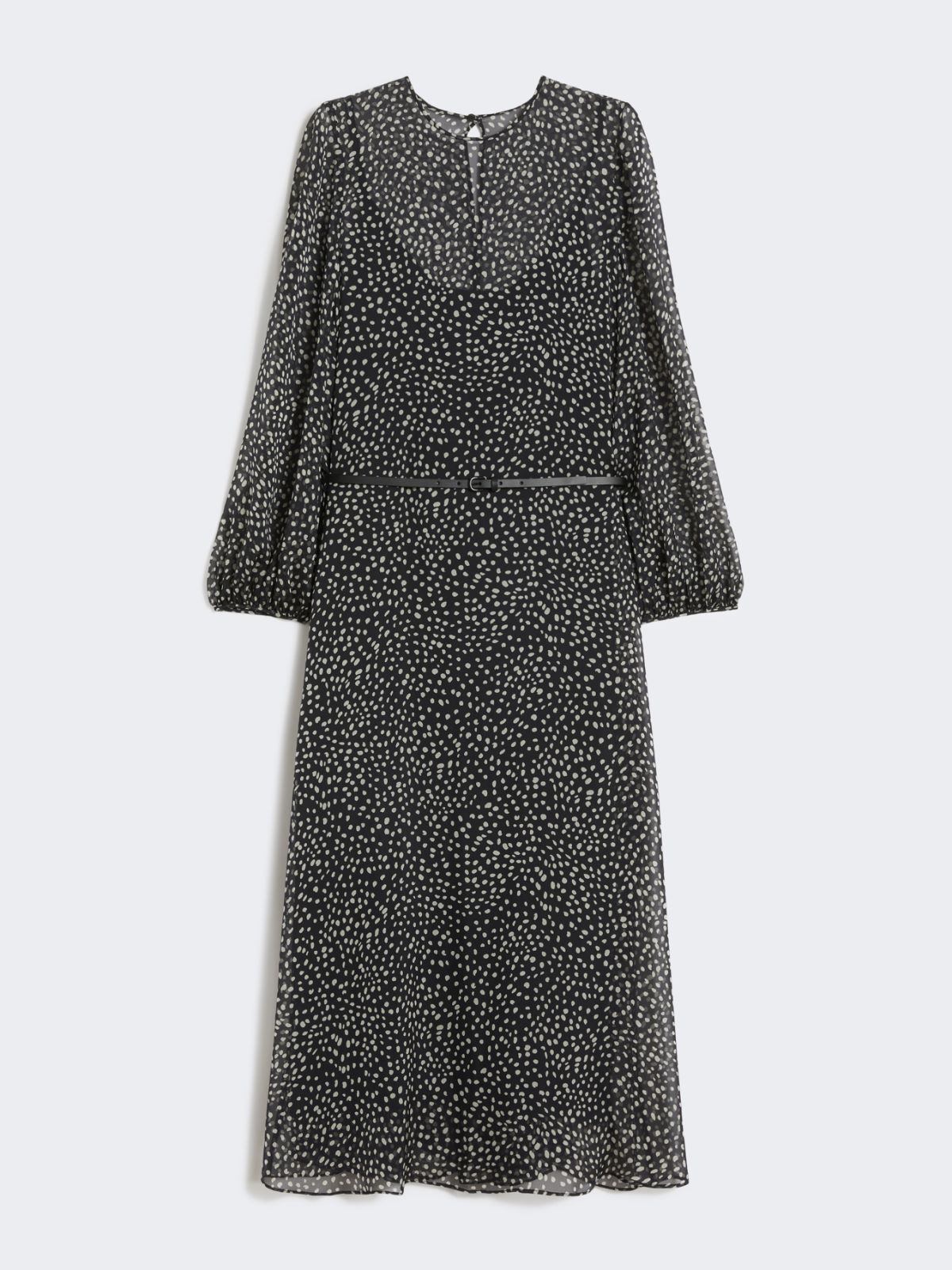 Dress in printed chiffon - BLACK - Max Mara - 9