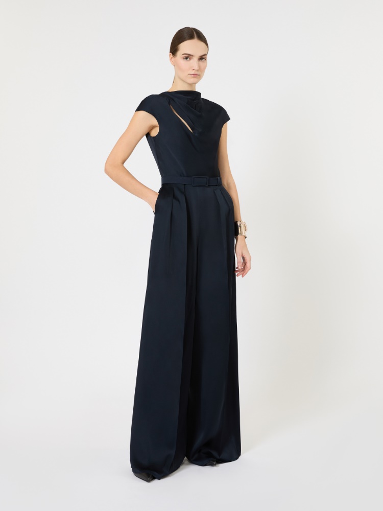 Envers satin jumpsuit - MIDNIGHTBLUE - Max Mara