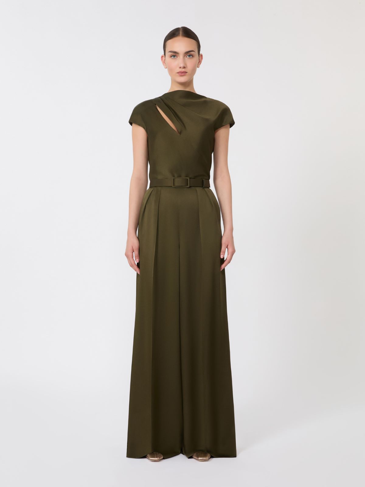 Envers satin jumpsuit - MOSS GREEN - Max Mara - 5